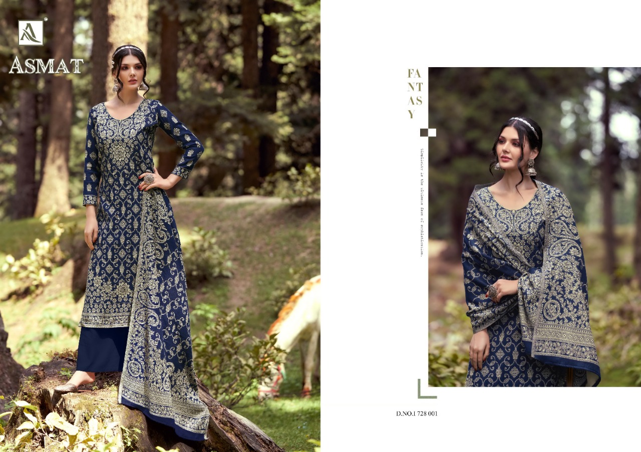 Alok Asmat Winter Wear Wool Pashmina Dress Material Catalog