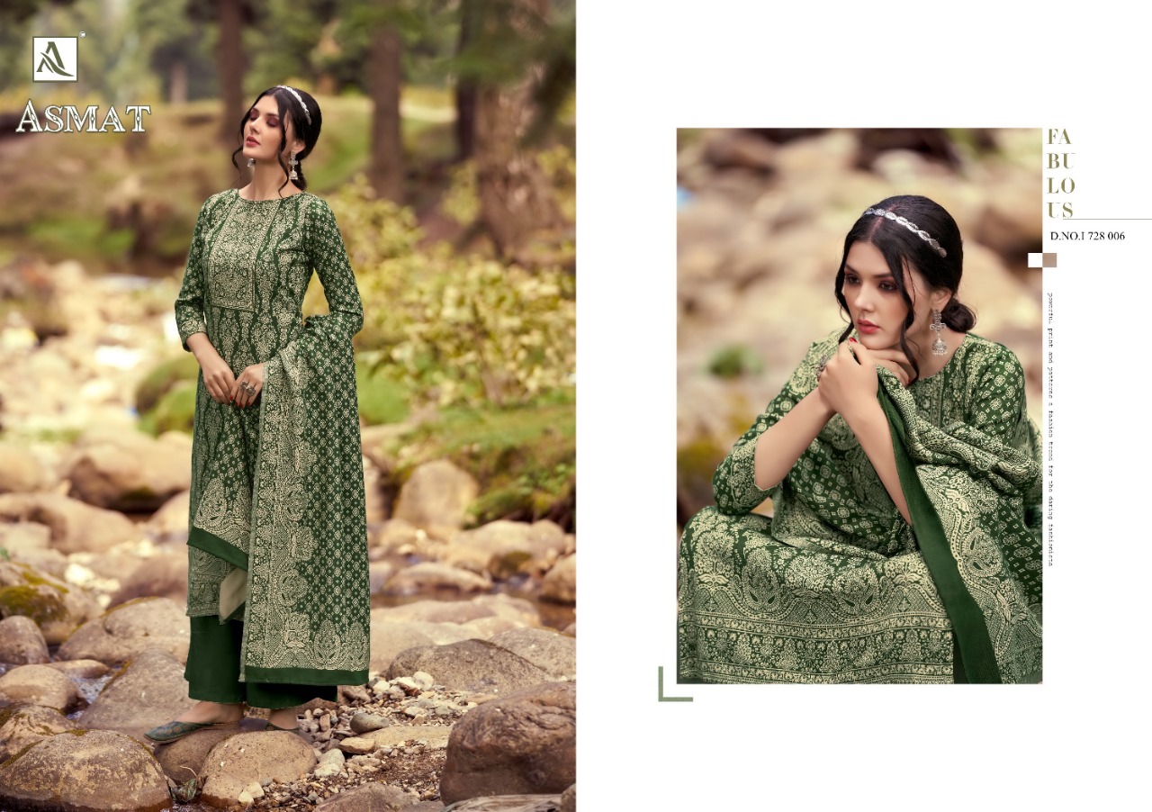 Alok Asmat Winter Wear Wool Pashmina Dress Material Catalog