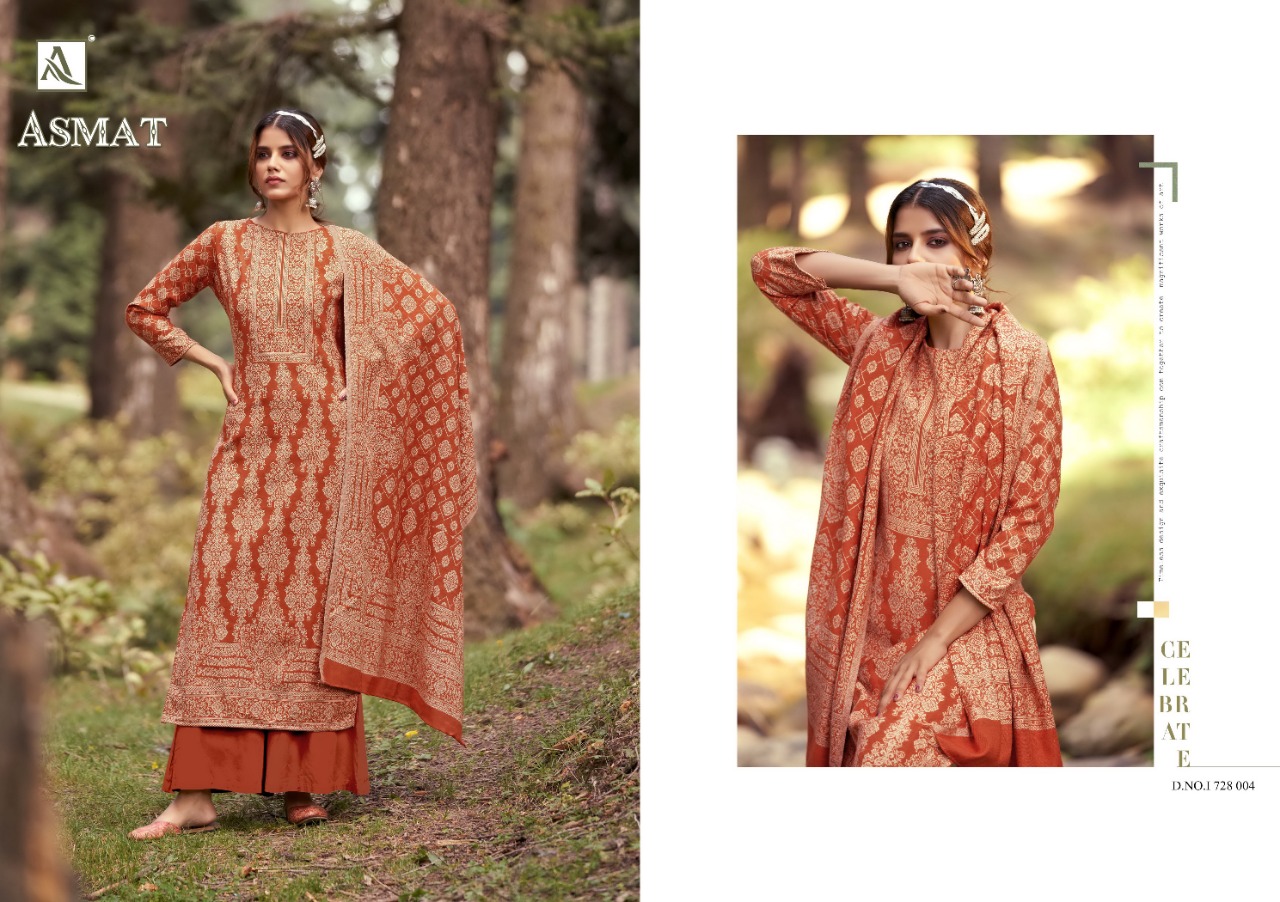 Alok Asmat Winter Wear Wool Pashmina Dress Material Catalog