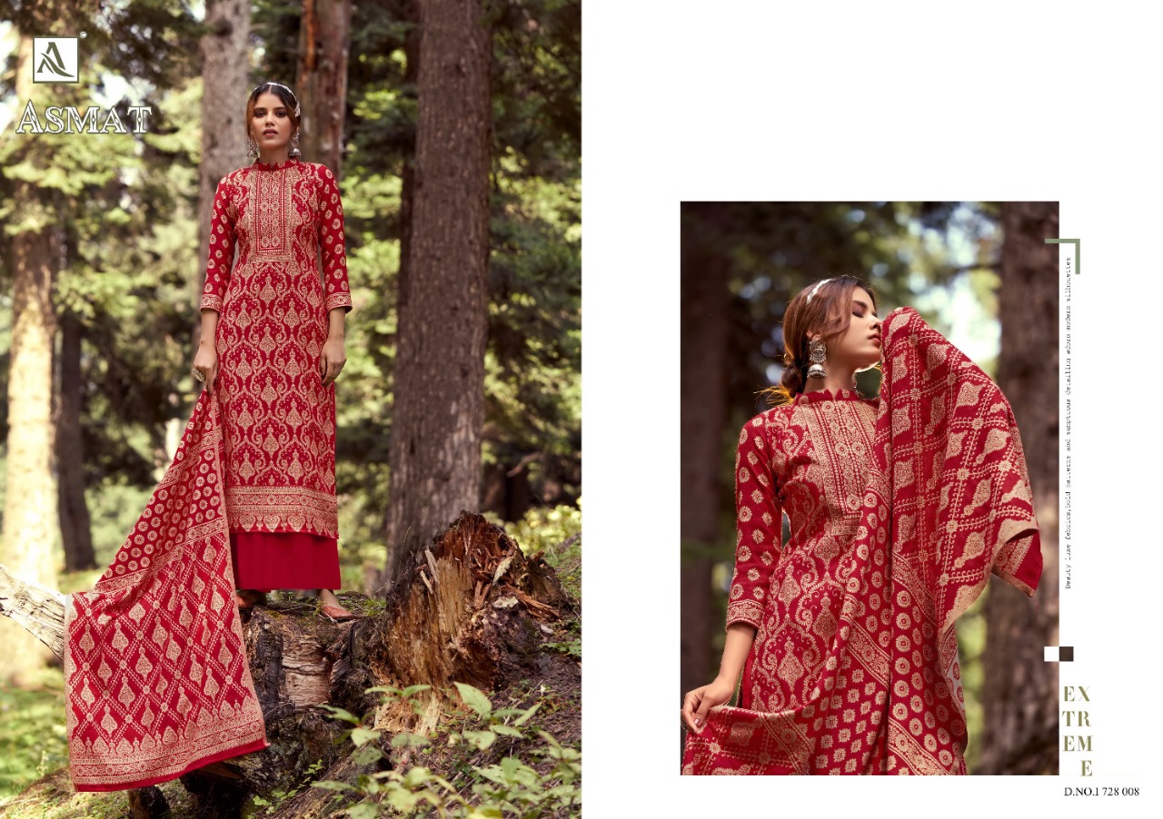 Alok Asmat Winter Wear Wool Pashmina Dress Material Catalog