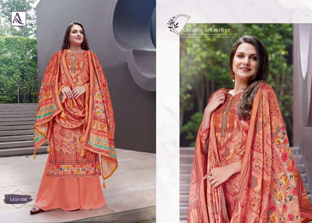 Alok Gulnar Pure Viscose Velvet Digital Print Dress Material Catalog
