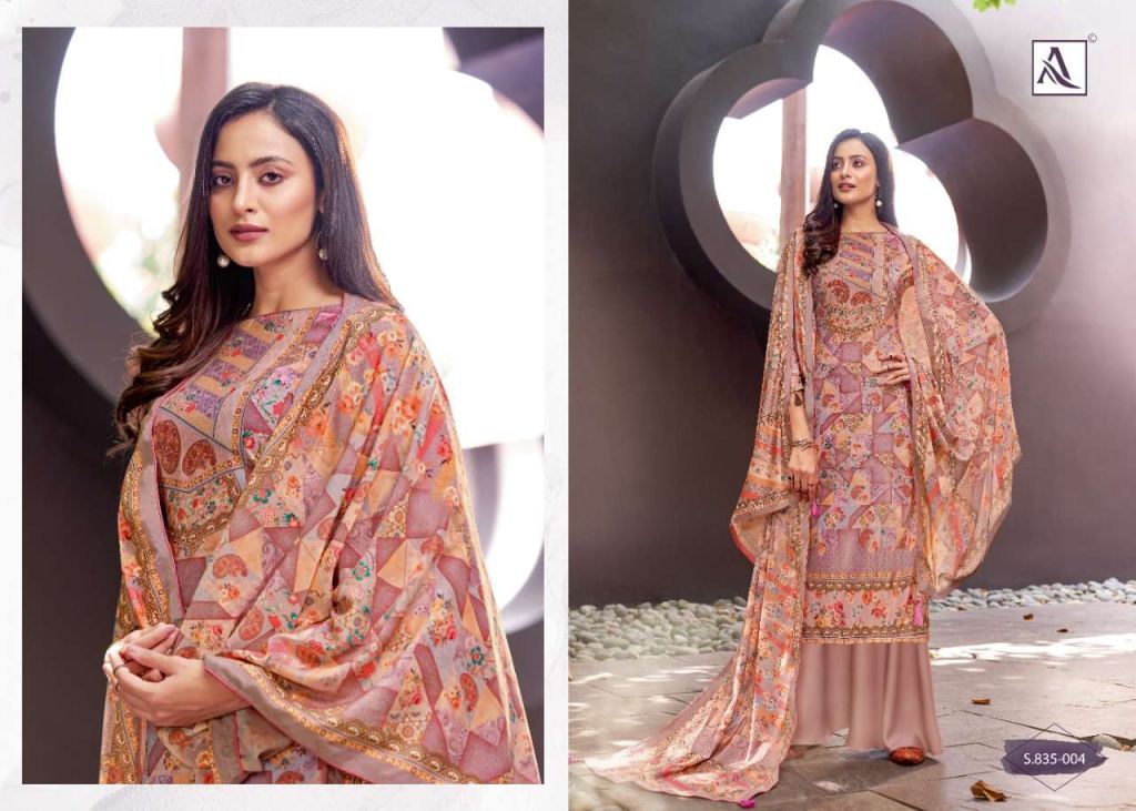 Alok Gulnar Pure Viscose Velvet Digital Print Dress Material Catalog