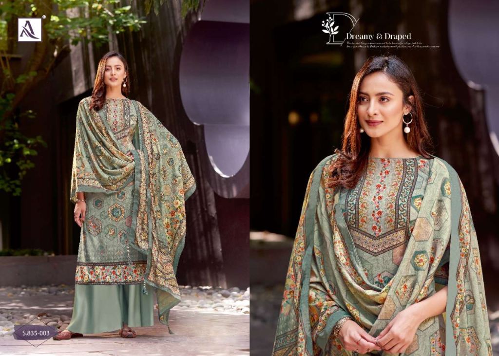 Alok Gulnar Pure Viscose Velvet Digital Print Dress Material Catalog