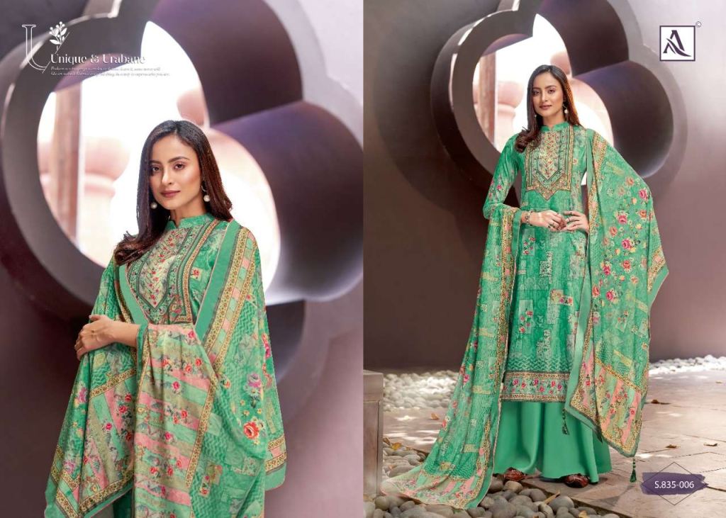 Alok Gulnar Pure Viscose Velvet Digital Print Dress Material Catalog