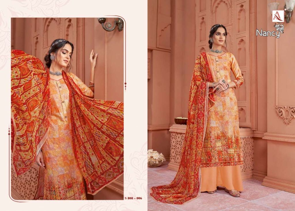 Alok Nancy Pure Fine Zam Low Piece Dress Material Catalog