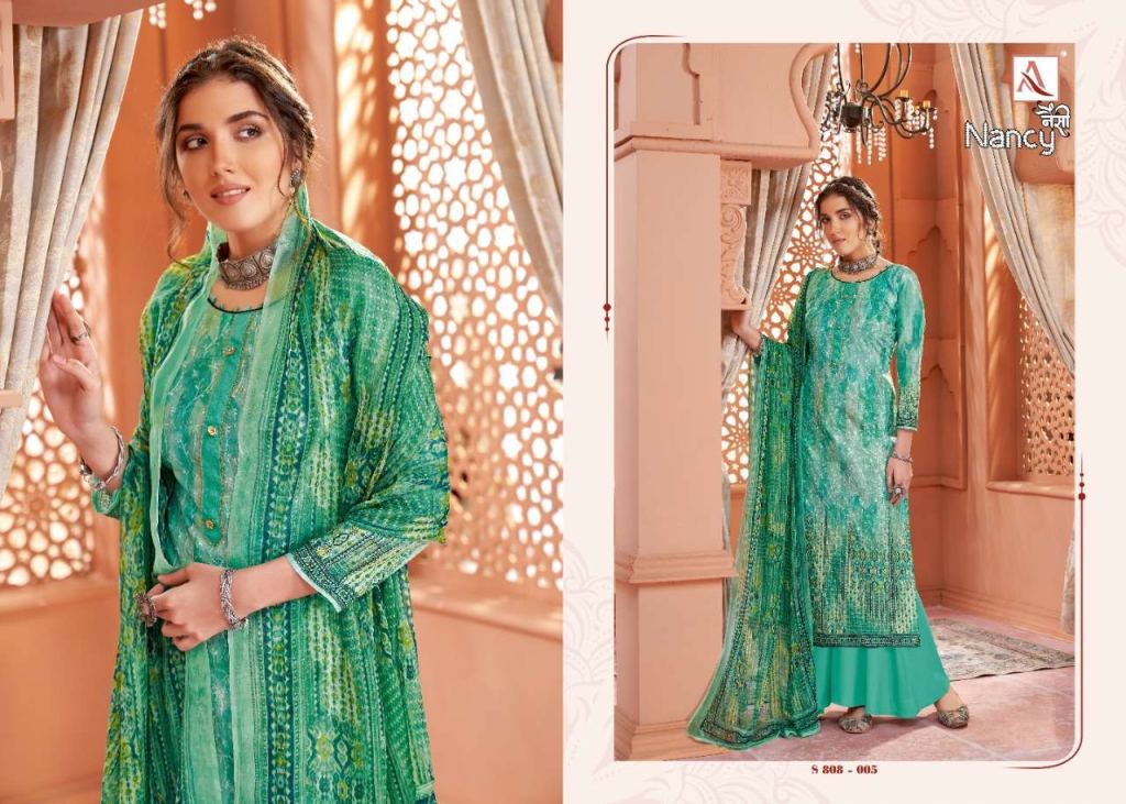 Alok Nancy Pure Fine Zam Low Piece Dress Material Catalog