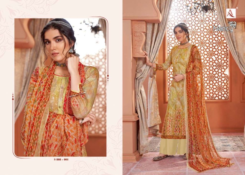 Alok Nancy Pure Fine Zam Low Piece Dress Material Catalog