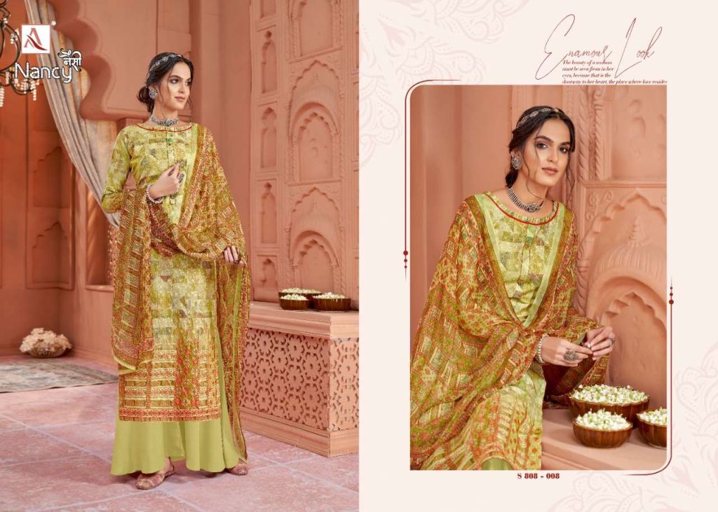 Alok Nancy Pure Fine Zam Low Piece Dress Material Catalog