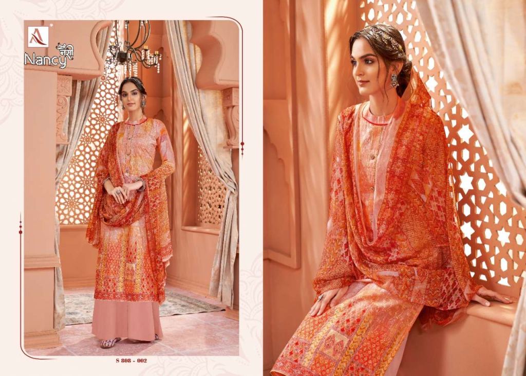 Alok Nancy Pure Fine Zam Low Piece Dress Material Catalog