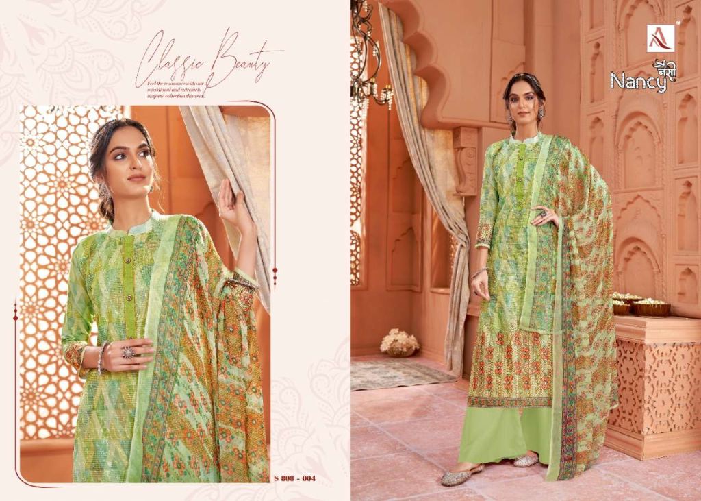 Alok Nancy Pure Fine Zam Low Piece Dress Material Catalog
