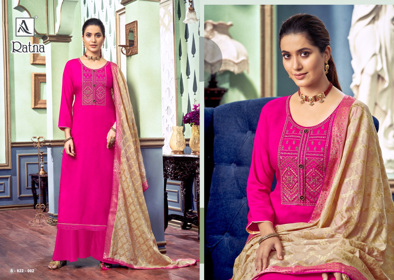 Alok Ratna Viscose Rayon Designer Wholesale Dress Material