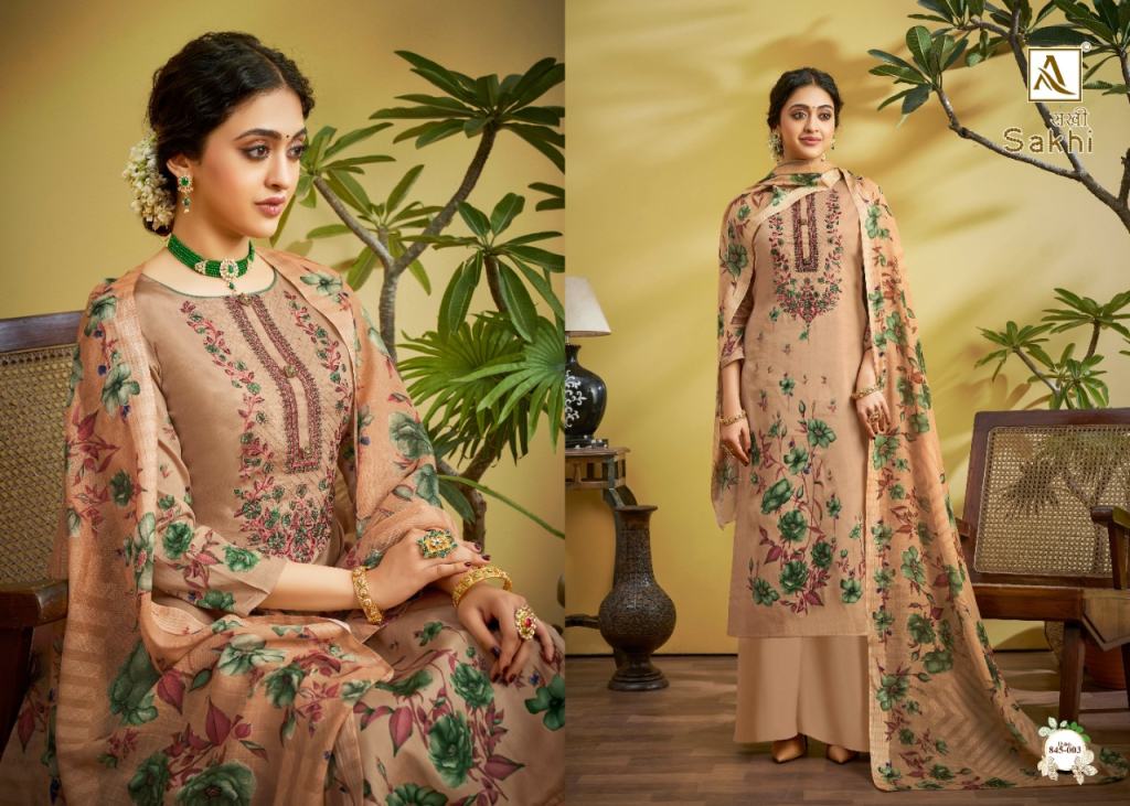 Alok Sakhi Cotton Digital Print Dress Material