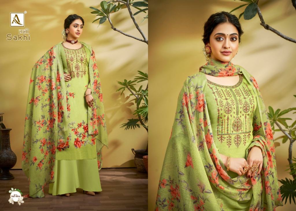 Alok Sakhi Cotton Digital Print Dress Material