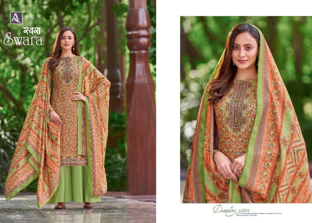 Alok Swara Pashmina Digital Print Dress Material Catalog