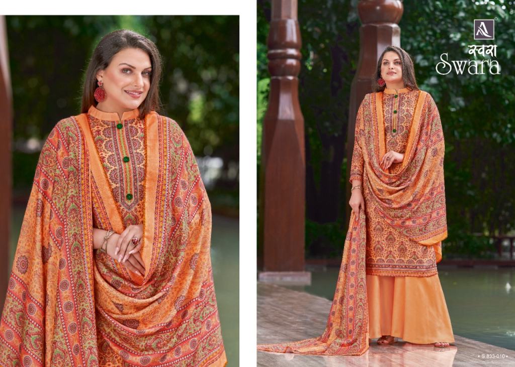 Alok Swara Pashmina Digital Print Dress Material Catalog