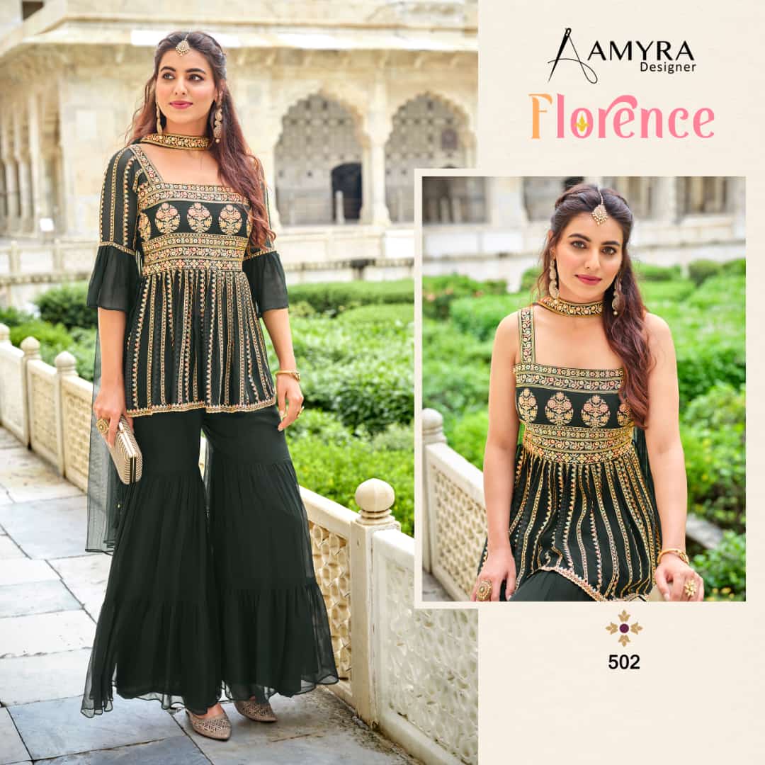 Amyra Florence Georgette Wear Designer Salwar Kameez Catalog