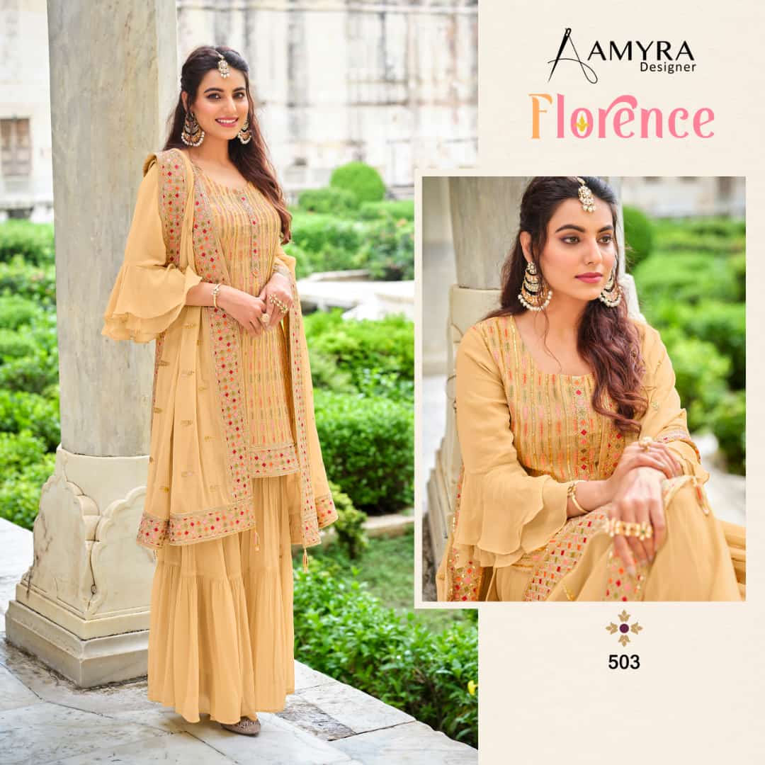 Amyra Florence Georgette Wear Designer Salwar Kameez Catalog