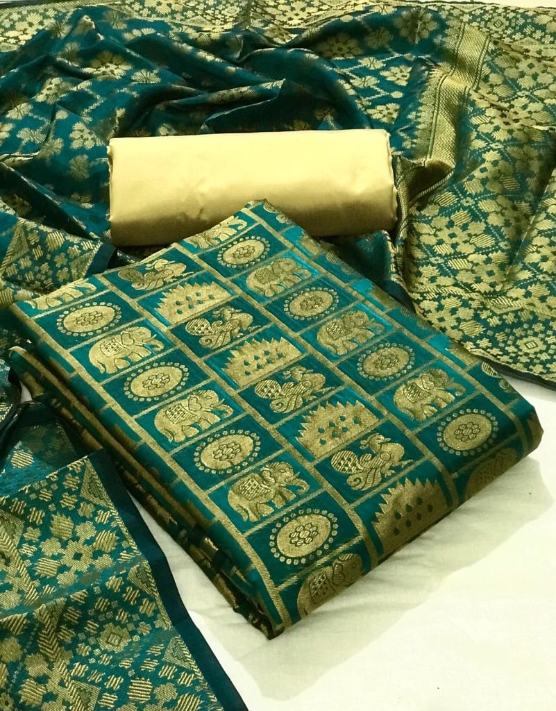 Banarasi Silk Vol 50 Designer Festive Wear Silk Dress Materials Catalog