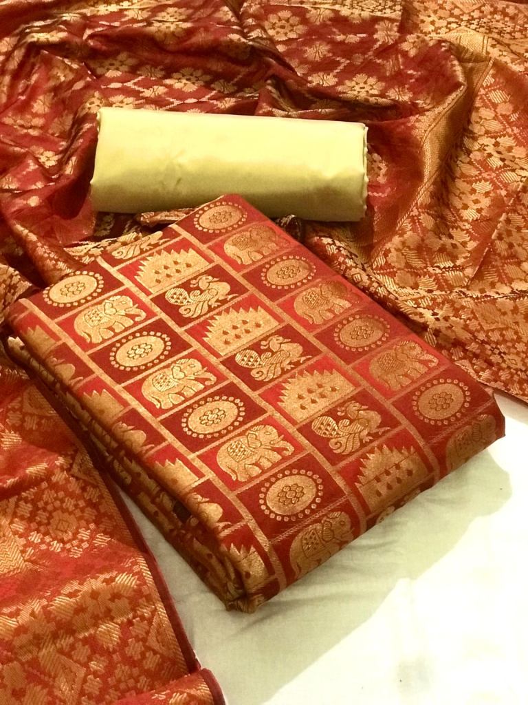 Banarasi Silk Vol 50 Designer Festive Wear Silk Dress Materials Catalog