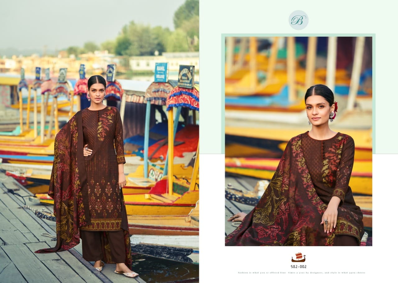 Belliza Aisha Pure Pashmina Digital Printed Designer Dress Material