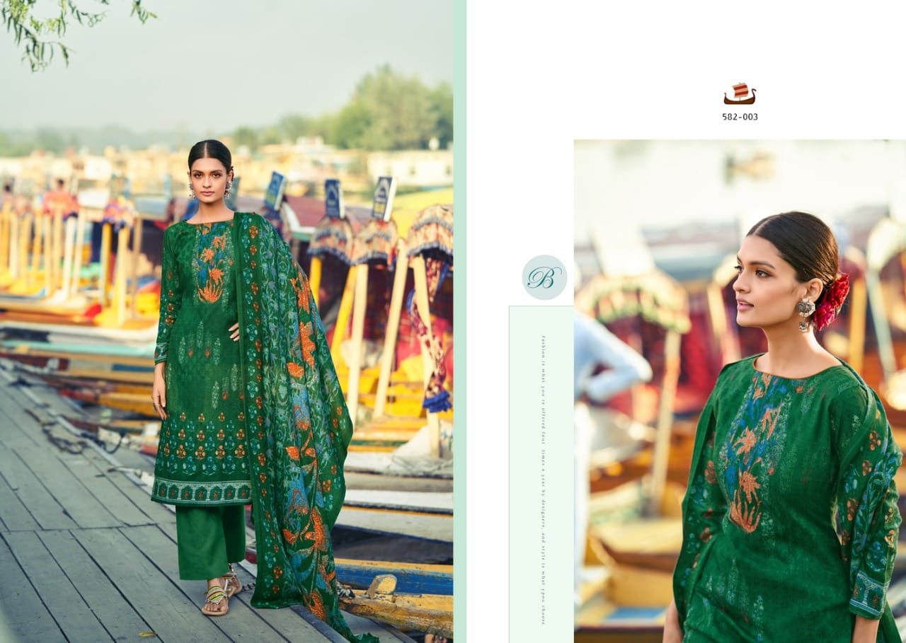 Belliza Aisha Pure Pashmina Digital Printed Designer Dress Material