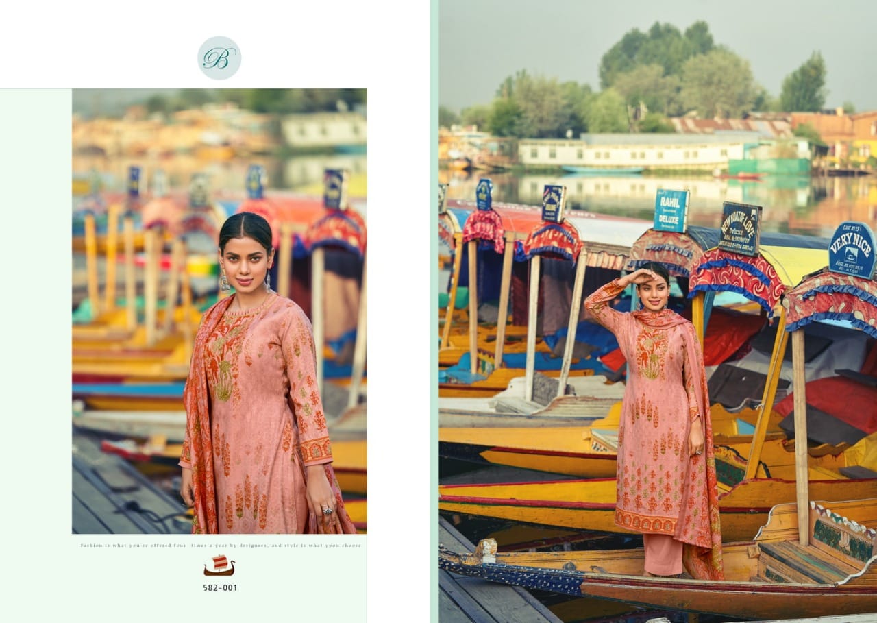 Belliza Aisha Pure Pashmina Digital Printed Designer Dress Material