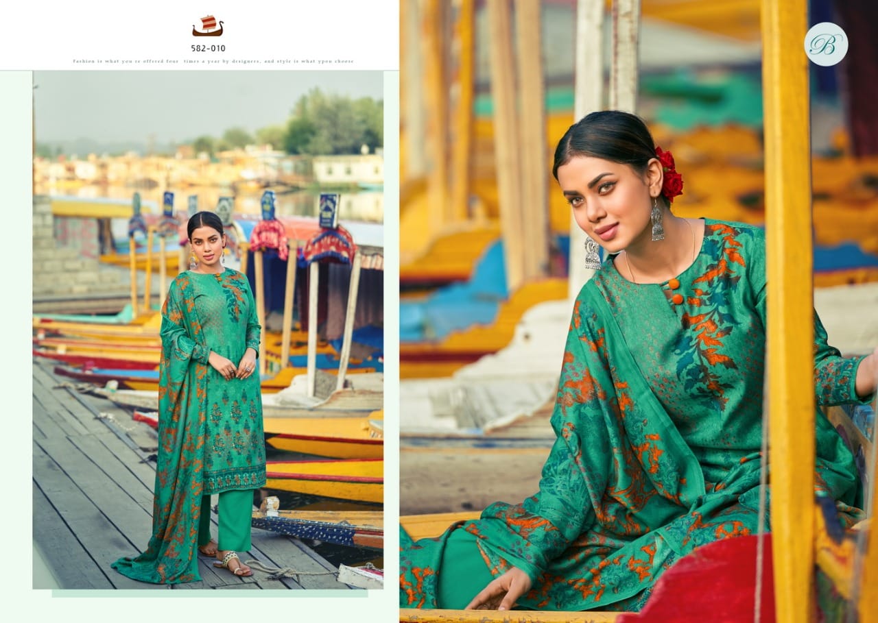 Belliza Aisha Pure Pashmina Digital Printed Designer Dress Material