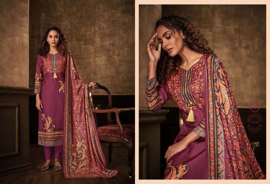 Belliza Minakari Pure Pashmina With Exclusive Digital Prints Dress Material Catalog