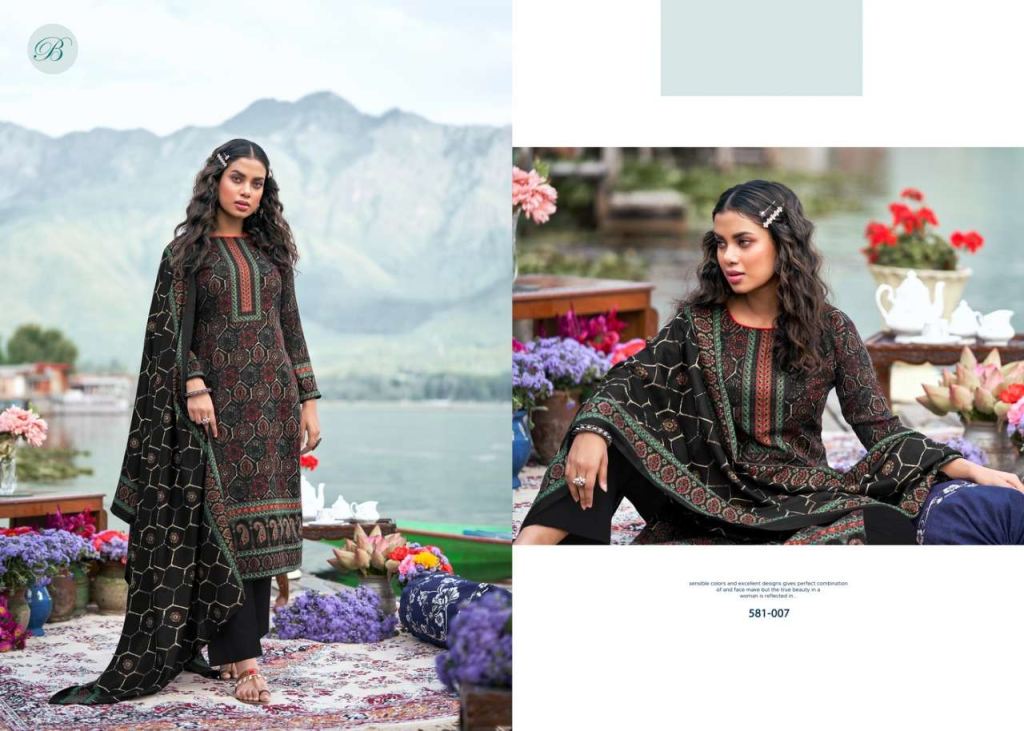 Belliza Raag Pure Pashmina With Digital Style Prints Dress Material Catalog