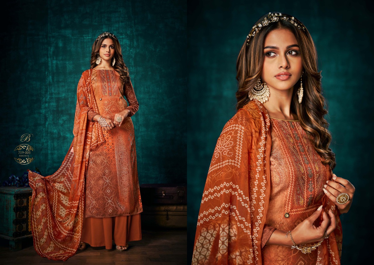 Belliza Royal Bandhej Digital Printed Pashmina Catalog