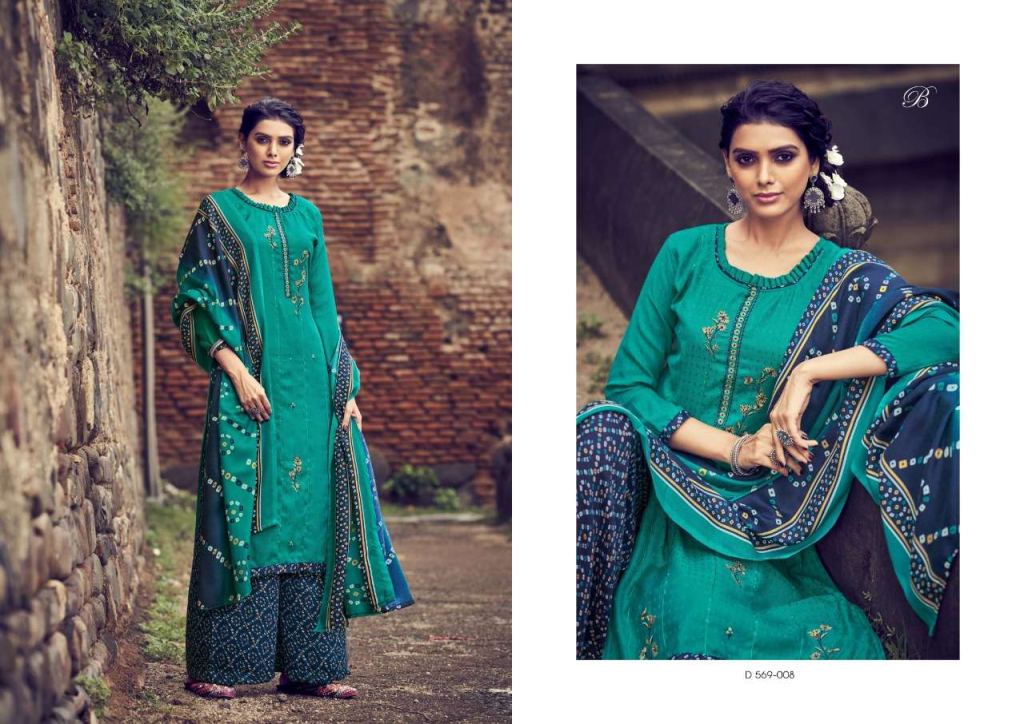 Belliza Simora Pashmina Print With Embroidery Work Low Rate Dress Material Catalog
