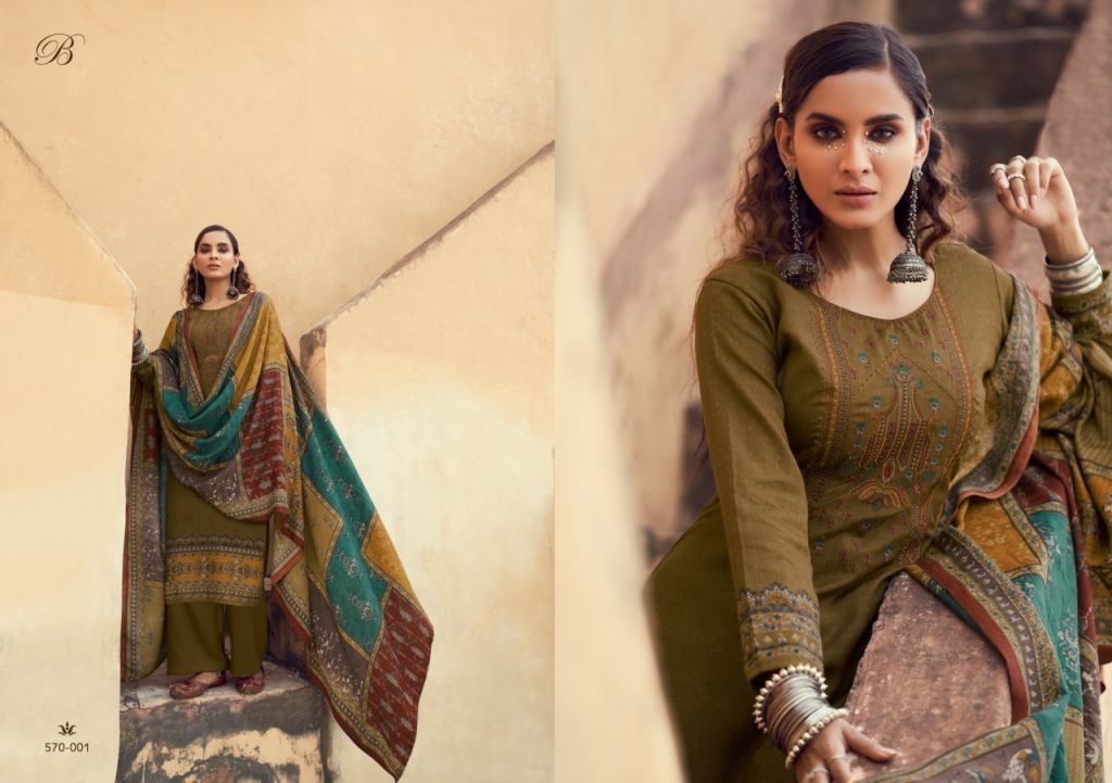 Belliza Swara Pashmina Designer Dress Material Catalog