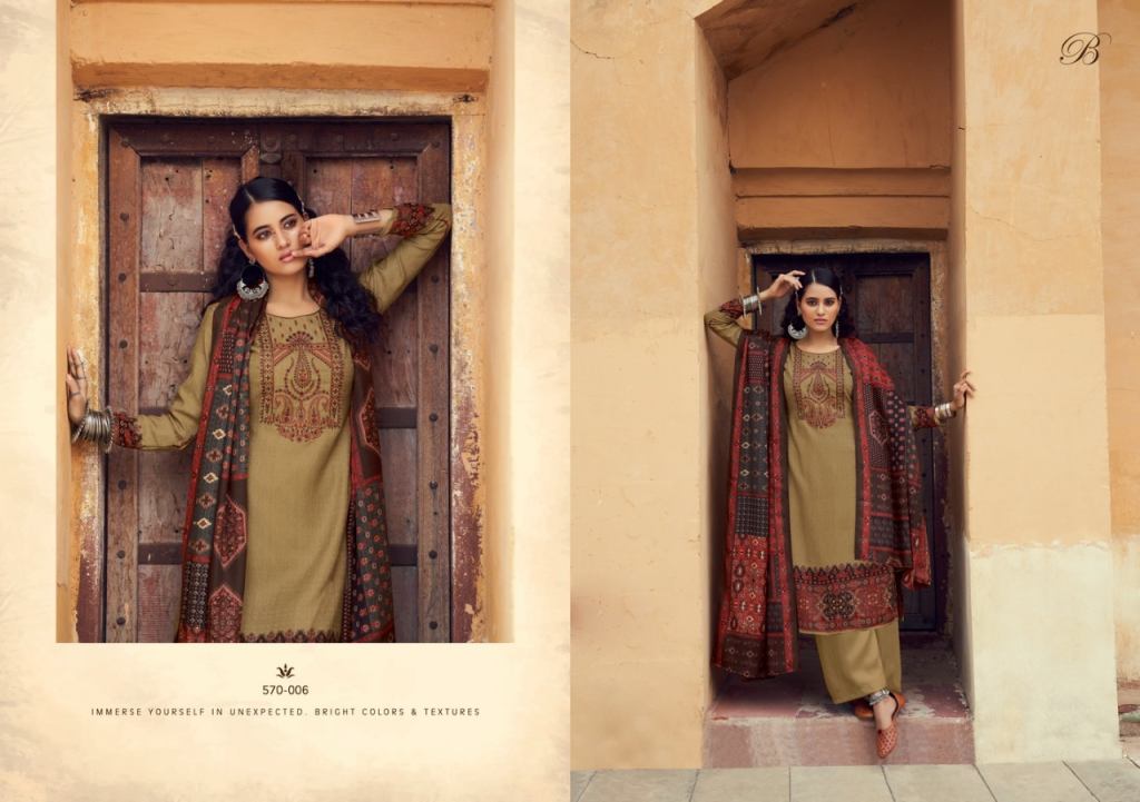 Belliza Swara Pashmina Designer Dress Material Catalog
