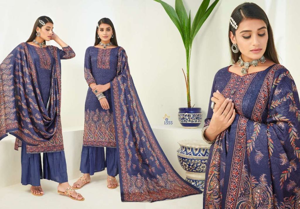Bipson Hasrat Pashmina Digital Print Dress Material
