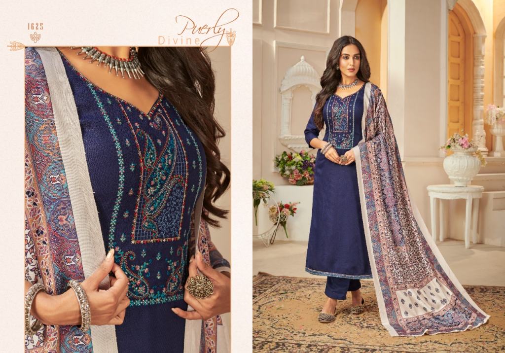 Bipson Kashmiri Beauty Winter Wear Embroidery Pashmina Catalog