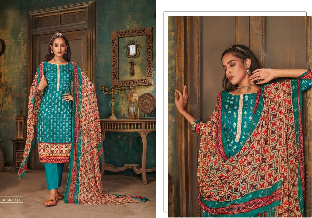 Bipson Phulkari Pashmina Low Rate Dress Material Catalog