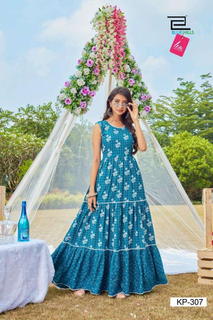 Blue Hills Kitty Party Vol 3  Long Gown Style Kurtis Catalog