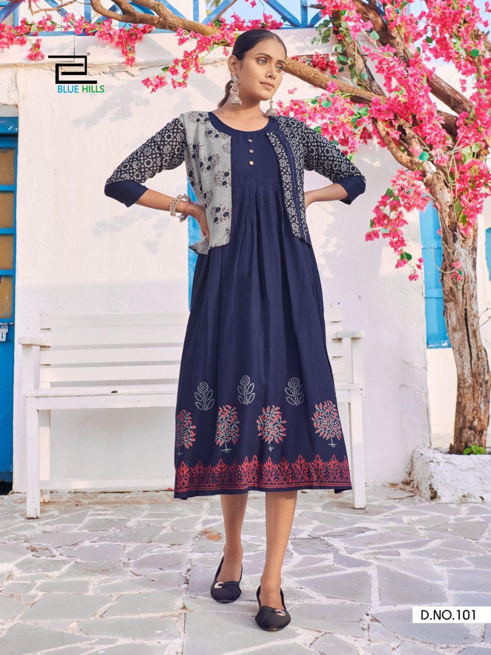 Blue Hills Trend Vol 15 Designer Printed Kurti Wholesale Surat Catalog