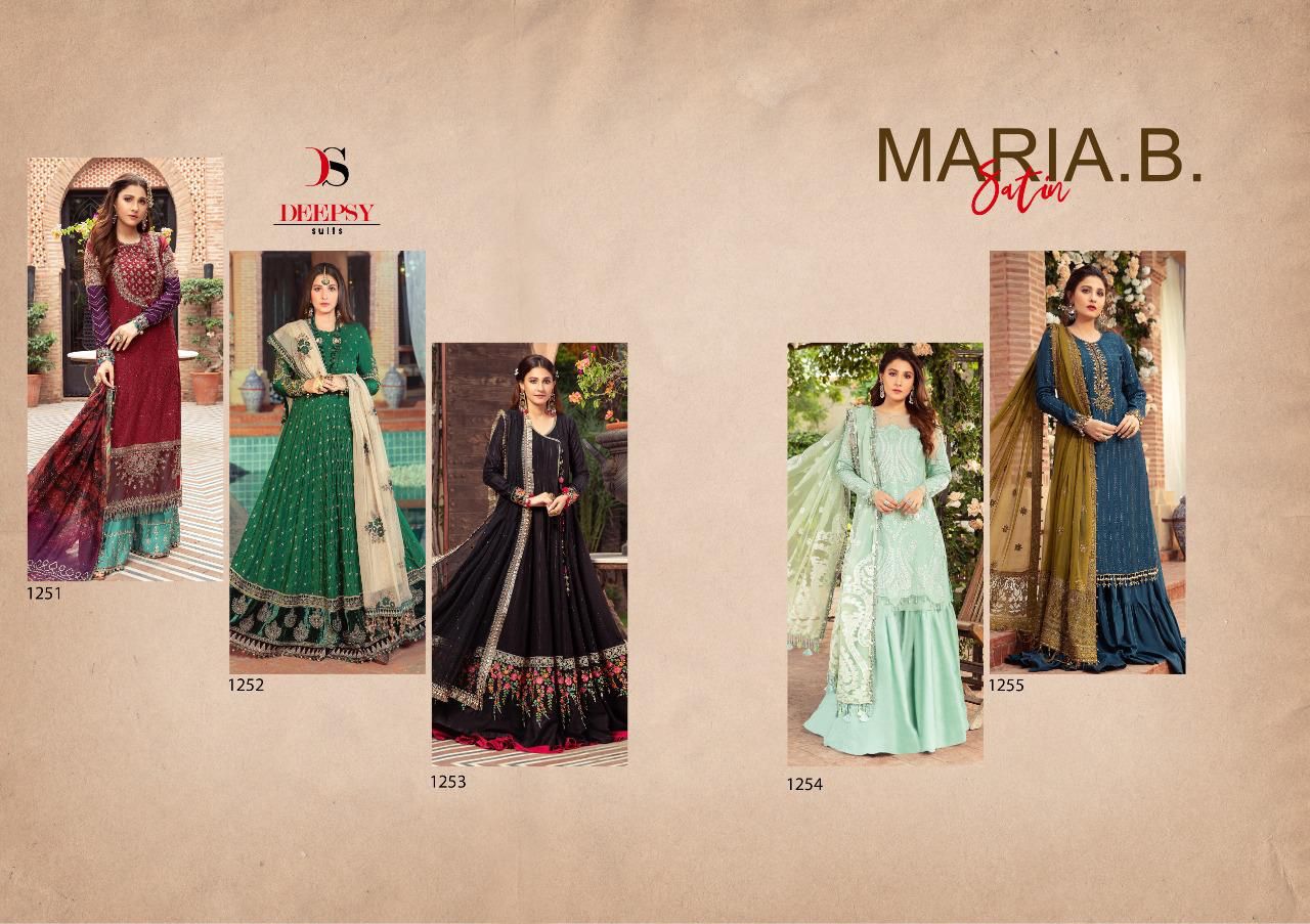 Deepsy Maria B Satin Cotton Wear Pakistani Salwar Kameez Catalog