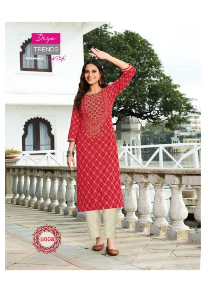 Diya Trends Gardencity Vol 11 Fancy Designer Casual Wear Kurti Catalog