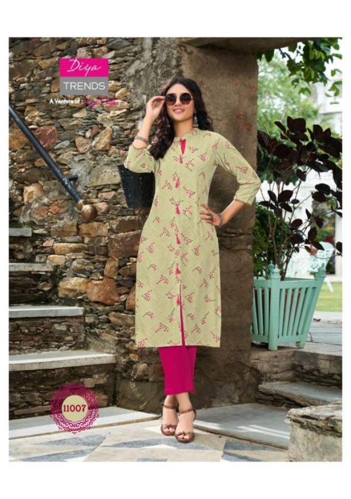 Diya Trends Gardencity Vol 11 Fancy Designer Casual Wear Kurti Catalog