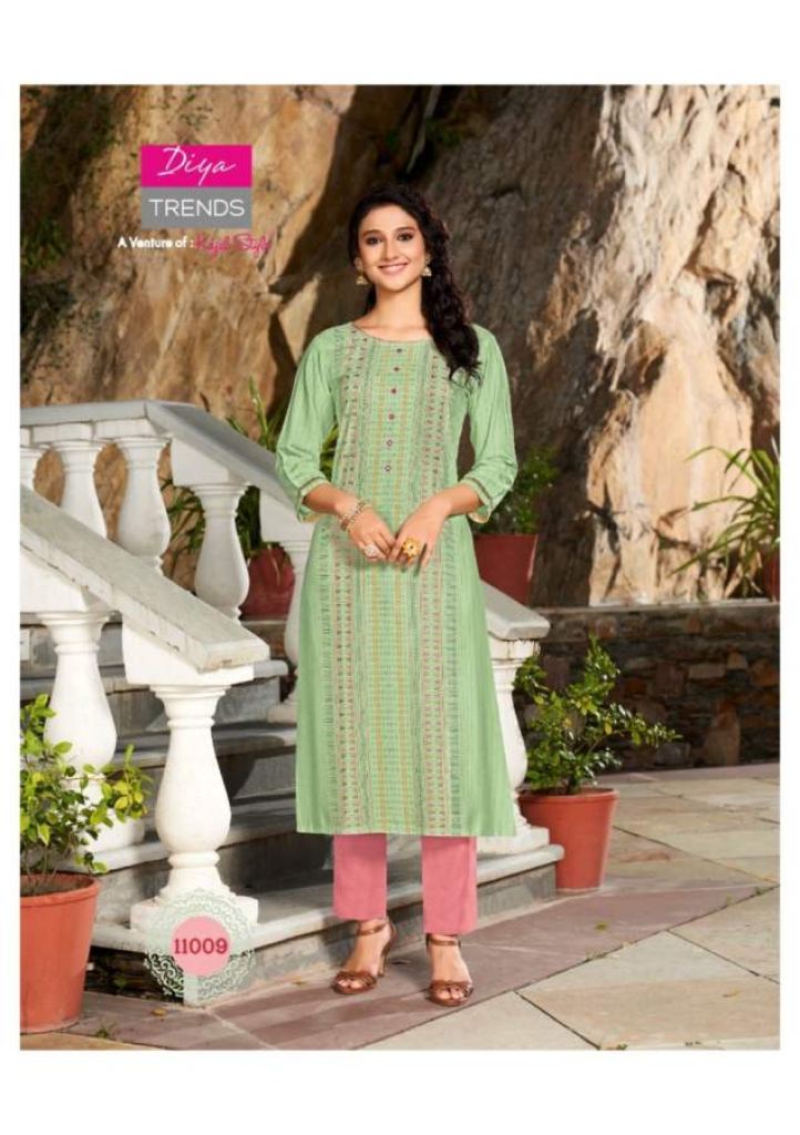 Diya Trends Gardencity Vol 11 Fancy Designer Casual Wear Kurti Catalog