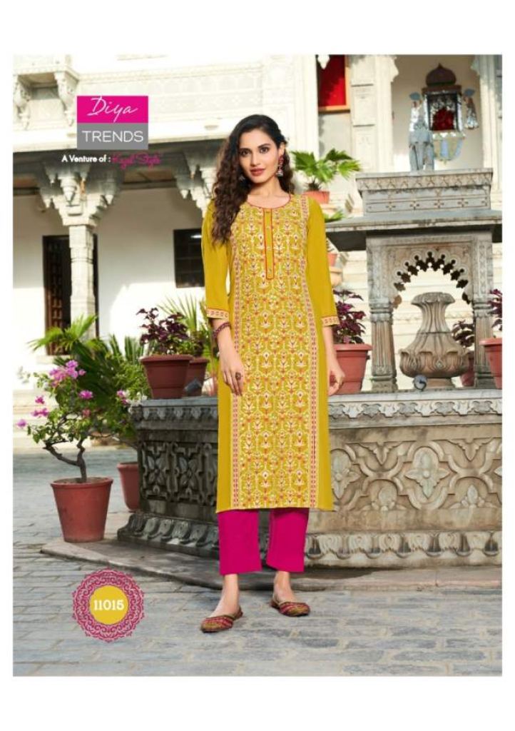 Diya Trends Gardencity Vol 11 Fancy Designer Casual Wear Kurti Catalog