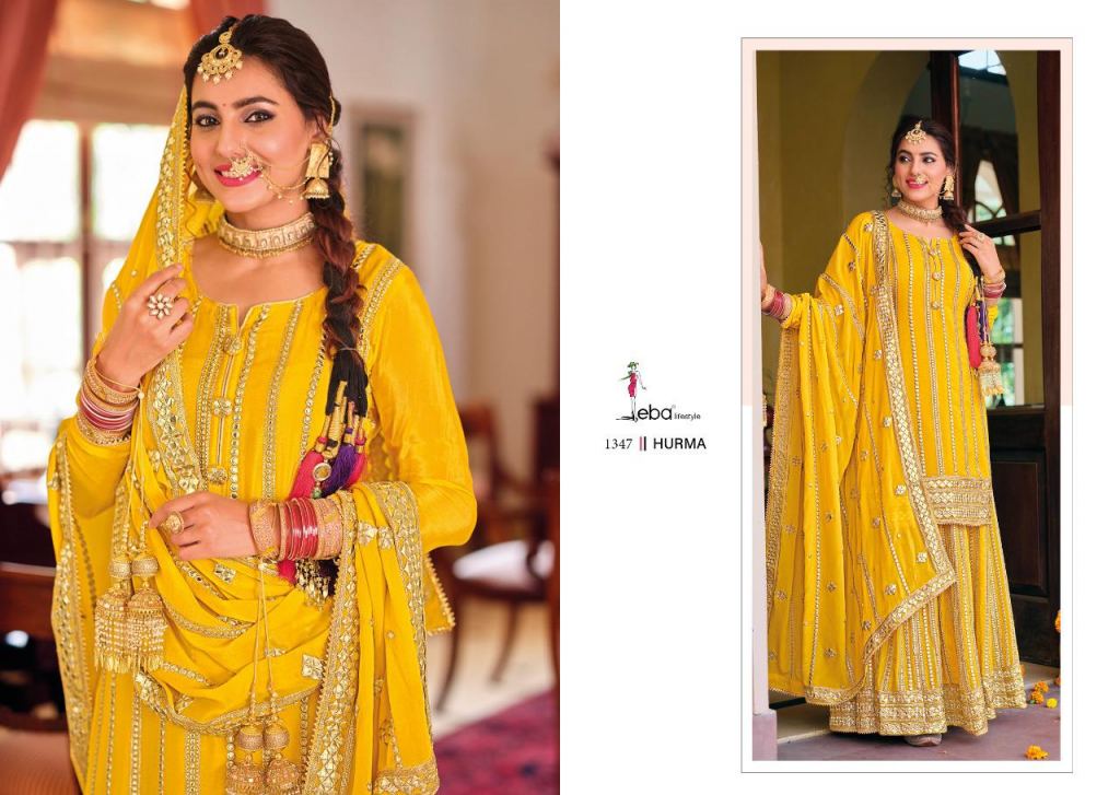Eba Hurma Vol 36 Wedding Wear Embroidery Salwar Suits Catalog