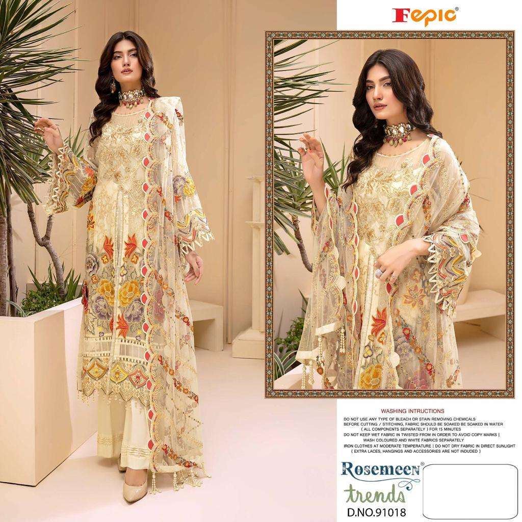 Fepic Rosemeen Trends Faux Georgette With Embroidered Pakistani Suits Catalog