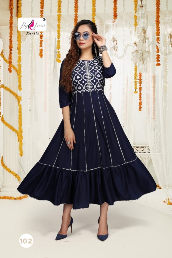 Fly Free Air Fancy Regular Anarkali Kurtis Catalog