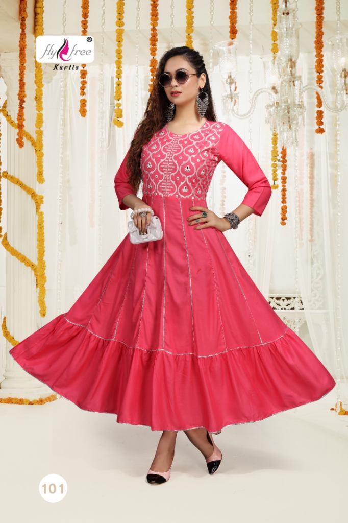 Fly Free Air Fancy Regular Anarkali Kurtis Catalog
