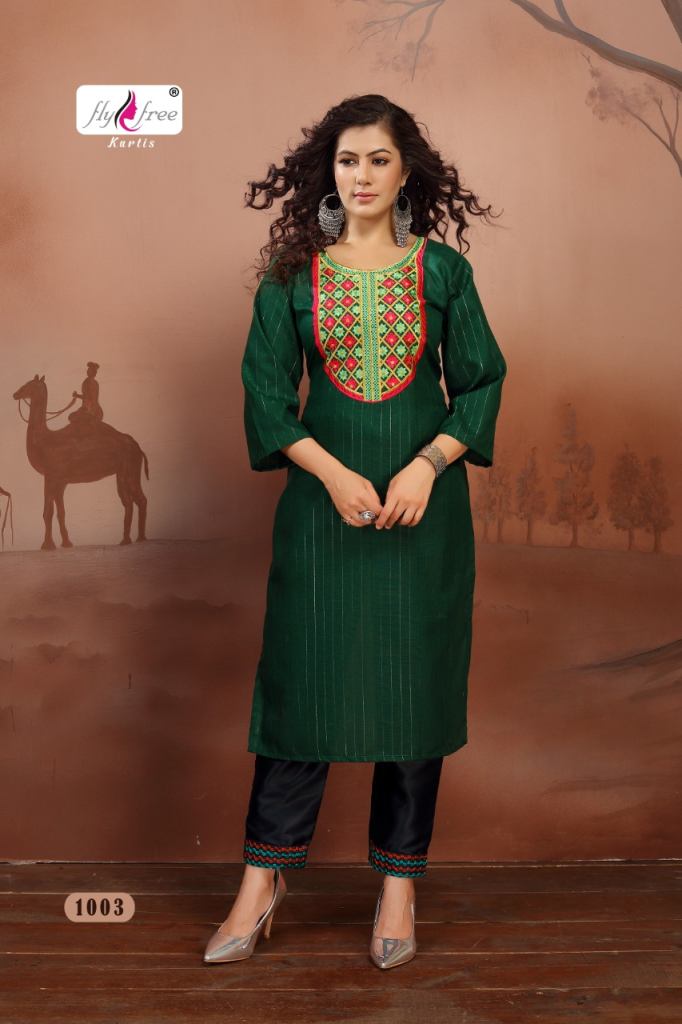 Fly Free Navratan Latest Designer Casual Kurti With Bottom Shopping