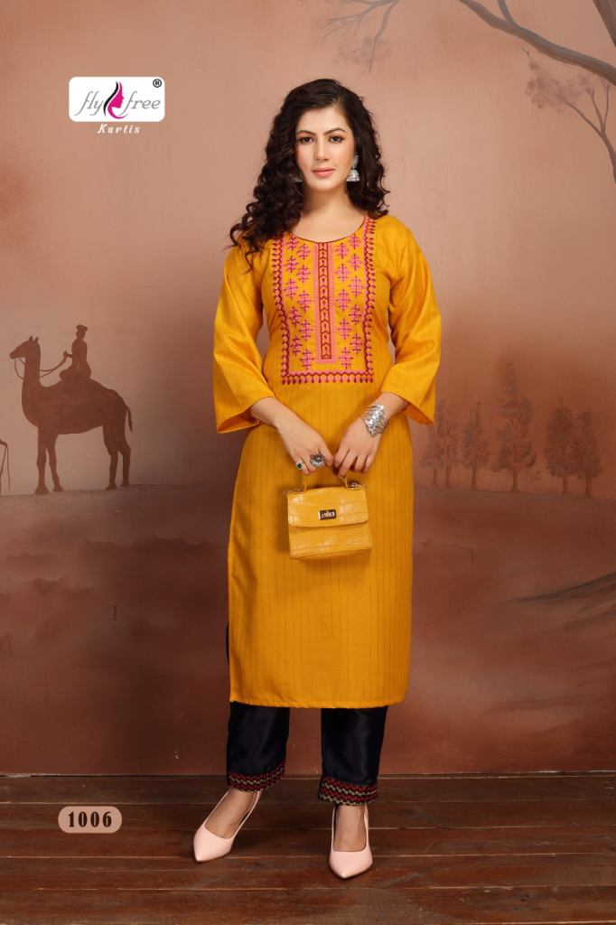 Fly Free Navratan Latest Designer Casual Kurti With Bottom Shopping