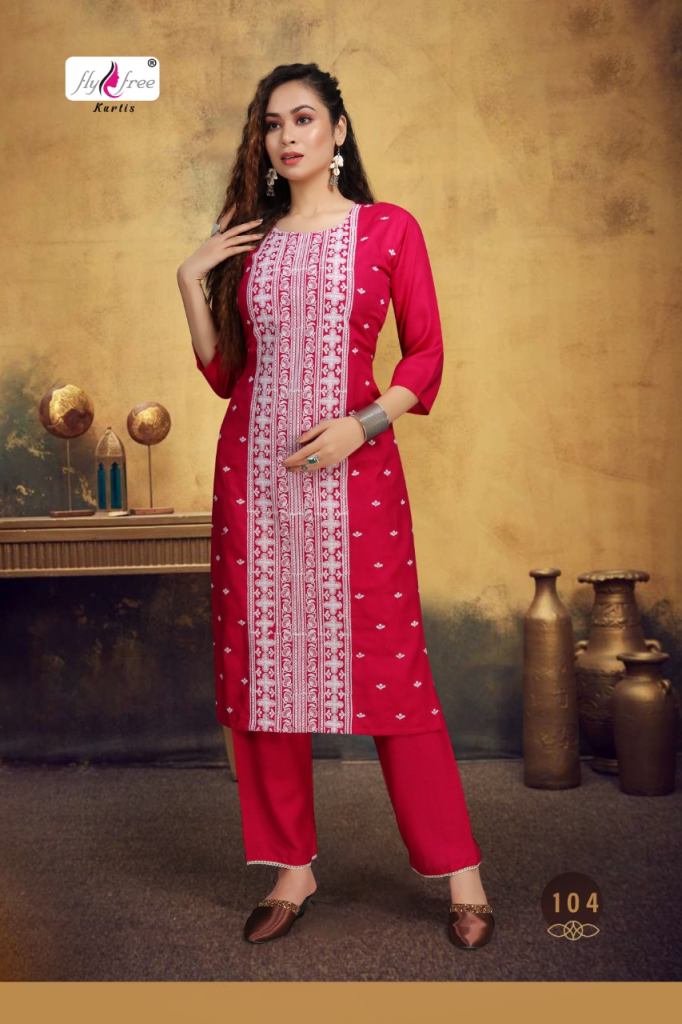 Fly Free Sunaina Fancy Regular Wear Designer Kurtis With Bottom Catalog